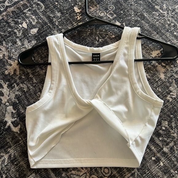 Red Ribbed Crop Top - Picture 2 of 2